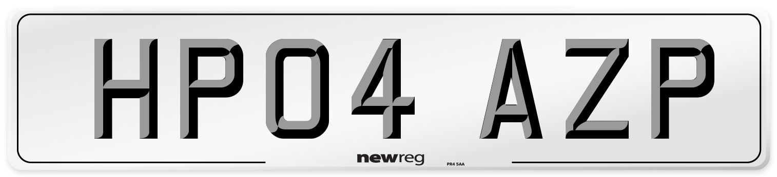HP04 AZP Number Plate from New Reg